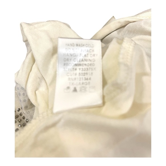 Vocal Rhinestone Mesh V-Neck Top - Size XL - Picture 5 of 5